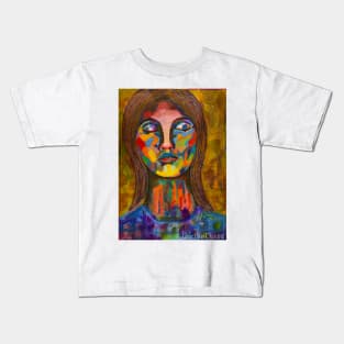 Lady Resting in Color Kids T-Shirt